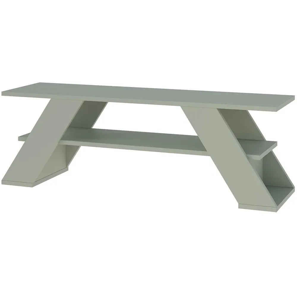 Farfalla Single Shelf TV Unit - Ash Green