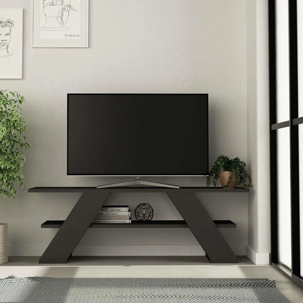Farfalla Single Shelf TV Unit - Black