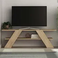 Farfalla Single Shelf TV Unit - Oak