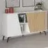 Fiona 3 Door 2 Shelf Sideboard - White, Oak