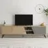 Fiona 3 Door TV Unit with Storage - Grey, Oak