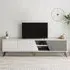 Fiona 3 Door TV Unit with Storage - Grey, White