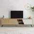 Fiona 3 Door TV Unit with Storage - White, Oak