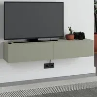 Francy 2 Door Wall Mounted TV Unit - Green