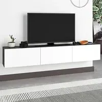 Francy 3 Door Wall Mounted TV Unit - Anthracite, White
