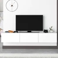Francy 3 Door Wall Mounted TV Unit - White
