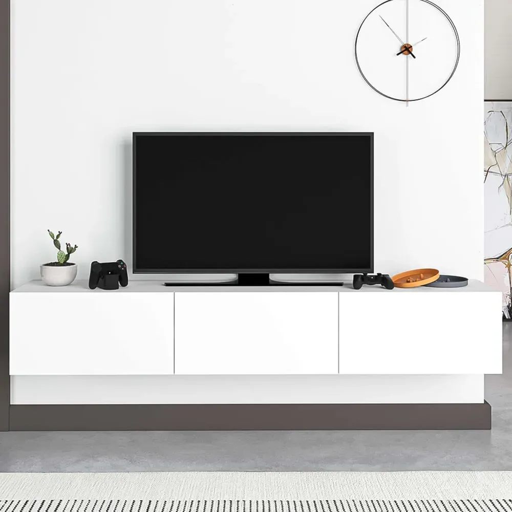 Francy 3 Door Wall Mounted TV Unit - White