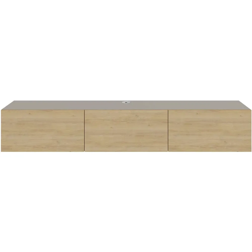 Francy TV Stand with Storage Cabinet - Sandstone, Oak