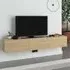Francy TV Stand with Storage Cabinet - Sandstone, Oak