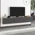 Francy Wall-Mounted TV Unit with Storage - Oak, Anthracite