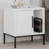 Glynn Single Door Nightstand with Metal U Leg - White