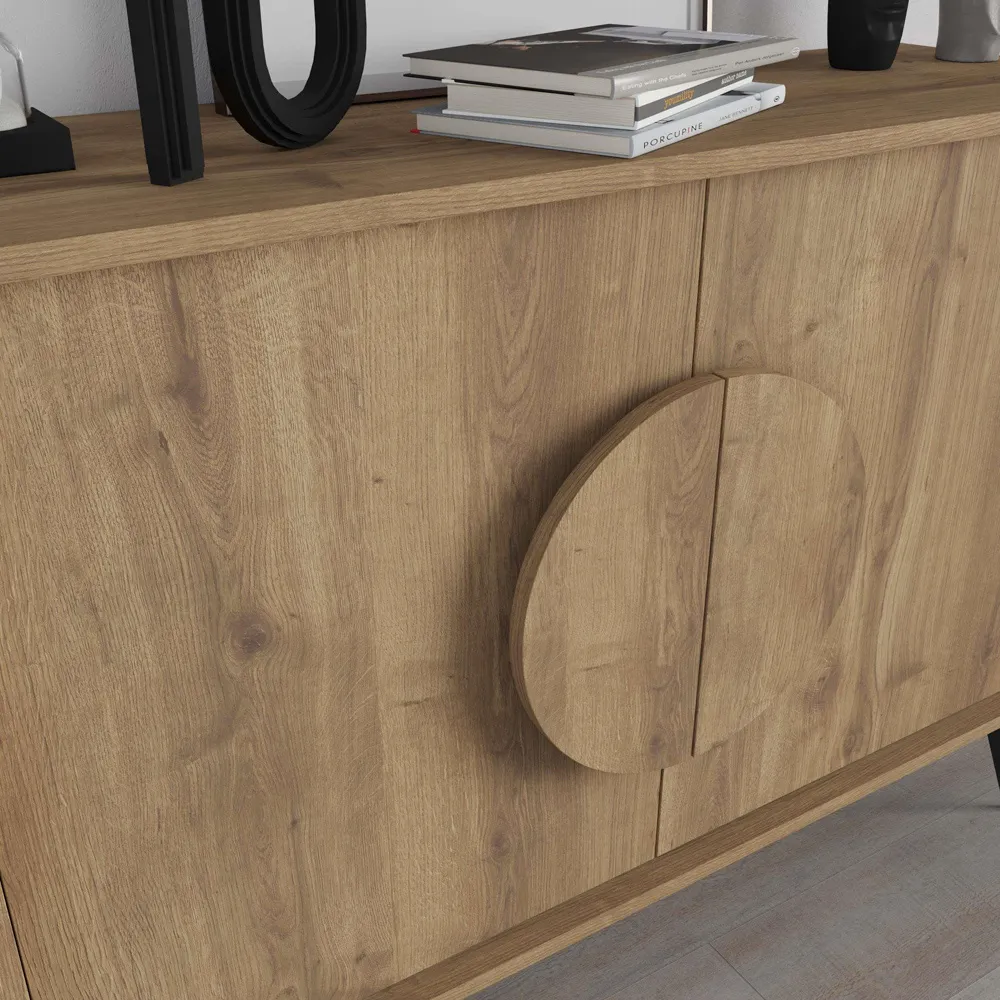 Gora 2 Door Console Sideboard - Dark Oak Effect