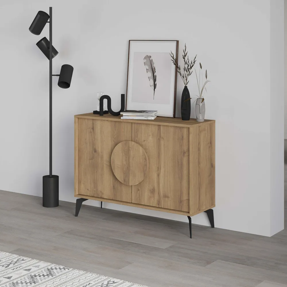 Gora 2 Door Console Sideboard - Dark Oak Effect