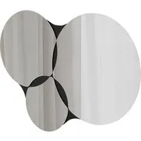 Gora 3 Round Panel Unframed Wall Mirror - Black