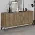 Gora 4 Door Console Sideboard - Brown, Oak Effect