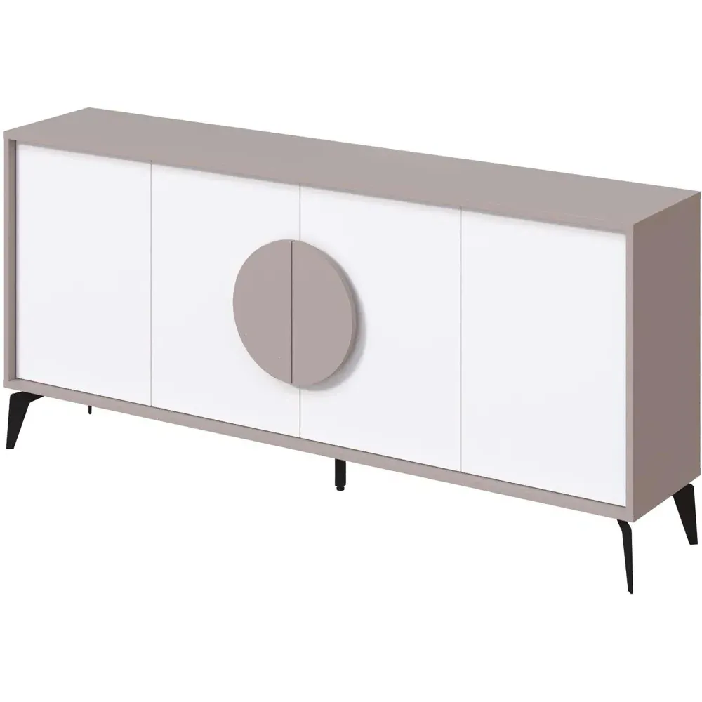 Gora 4 Door Sideboard with Circle Handle - Mocha Grey