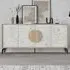 Gora 4 Door Sideboard with Circle Handle - Oak, Marble Effect