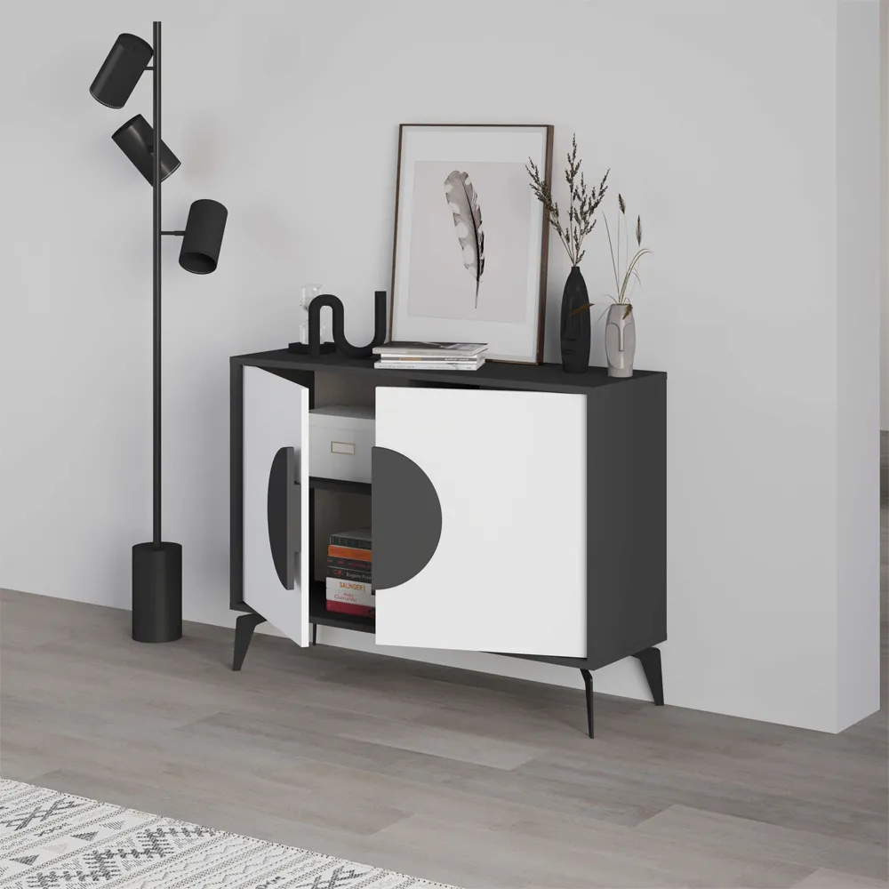 Gora Console Sideboard - Anthracite, White