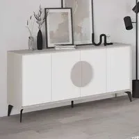 Gora Console Sideboard - Sandstone, White