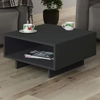 Hola Single Shelf Coffee Table - Black
