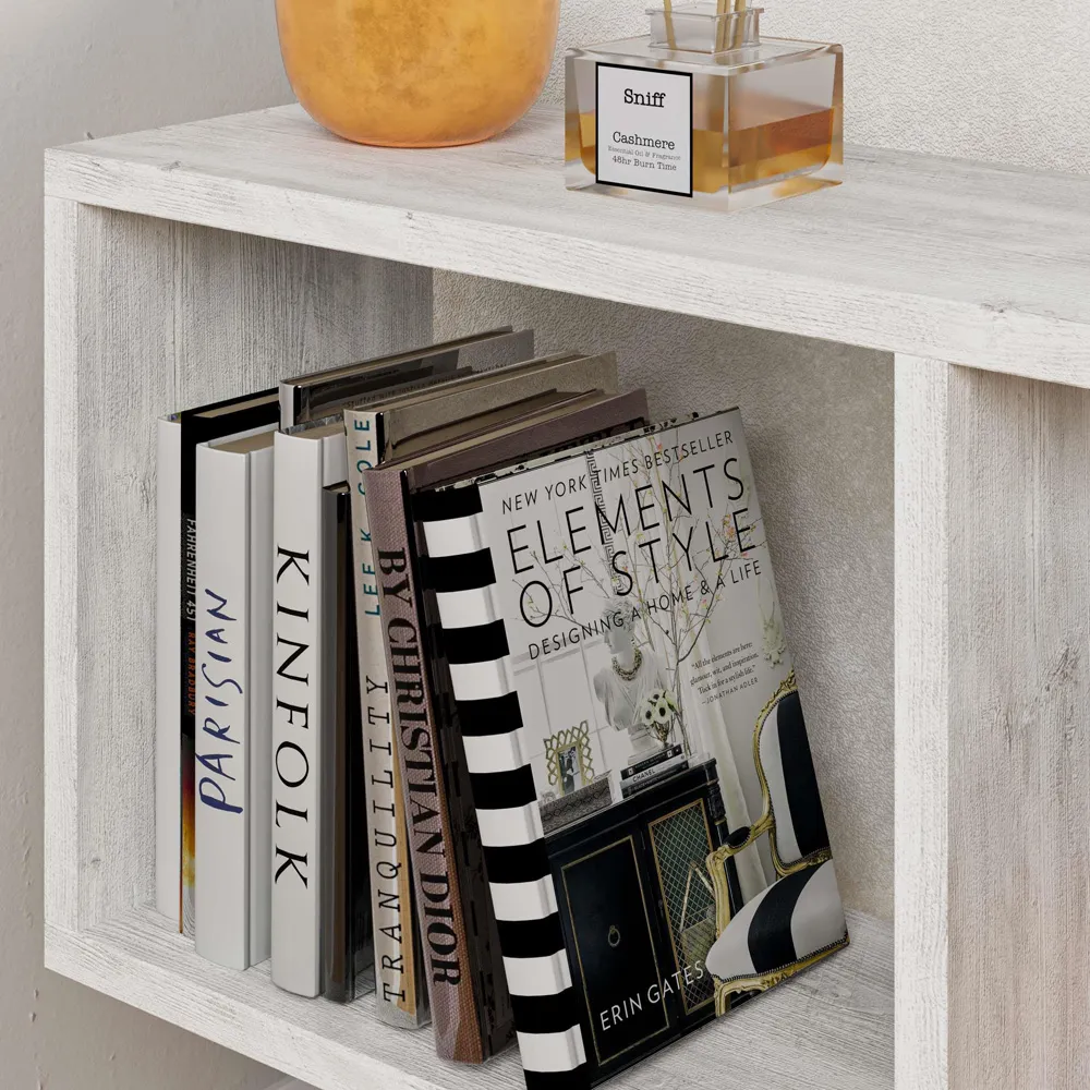 Homemania 4 Shelf Side Table - Ancient White