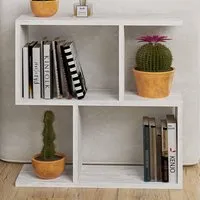 Homemania 4 Shelf Side Table - Ancient White