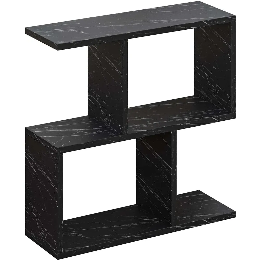 Homemania 4 Shelf Side Table - Black Marble Effect