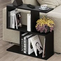 Homemania 4 Shelf Side Table - Black, Wood