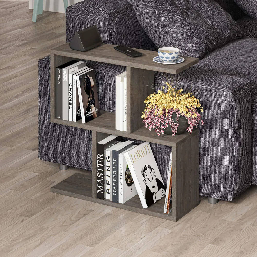 Homemania 4 Shelf Side Table - Brown, Wood