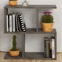 Homemania 4 Shelf Side Table - Brown, Wood