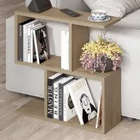 Homemania 4 Shelf Side Table - Cream, Wood