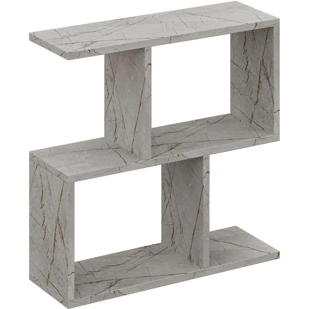 Homemania 4 Shelf Side Table - Gold Marble Effect