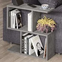 Homemania 4 Shelf Side Table - Grey, Wood