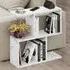 Homemania 4 Shelf Side Table - White Marble Effect