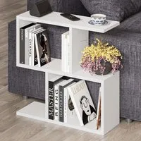 Homemania 4 Shelf Side Table - White, Wood