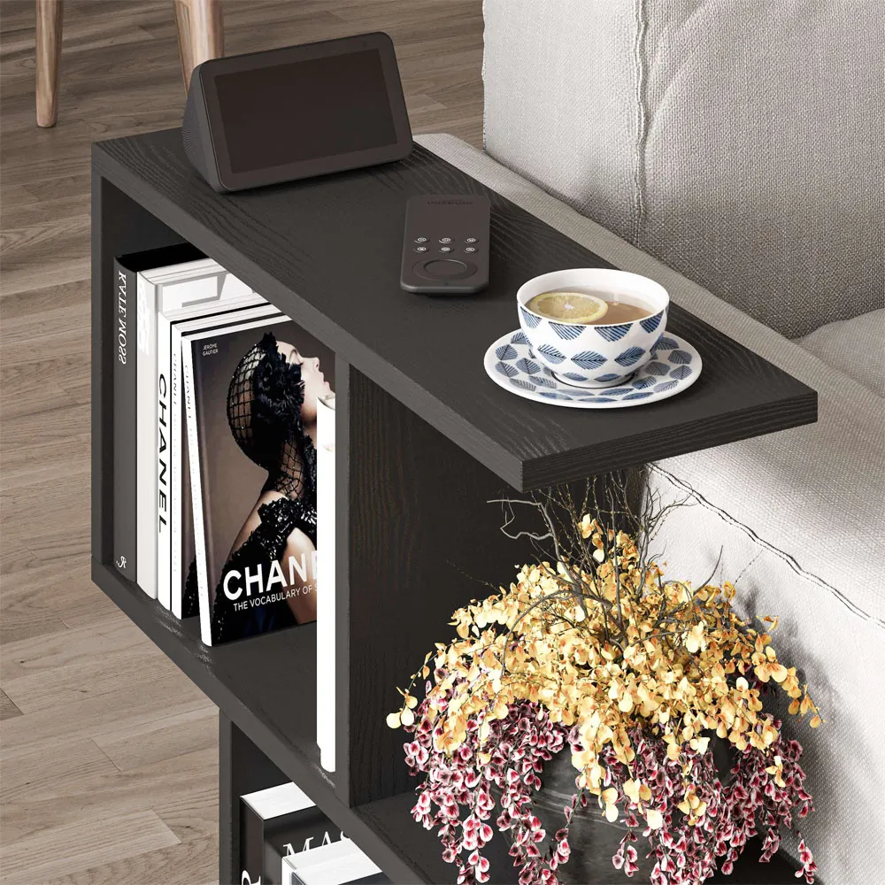Homemania Black Wood Side Table - Black