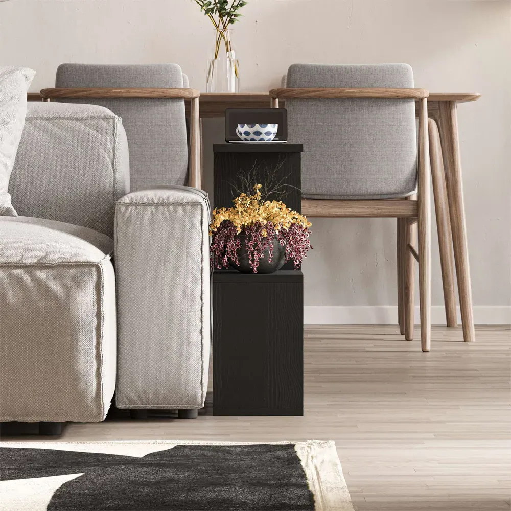 Homemania Black Wood Side Table - Black