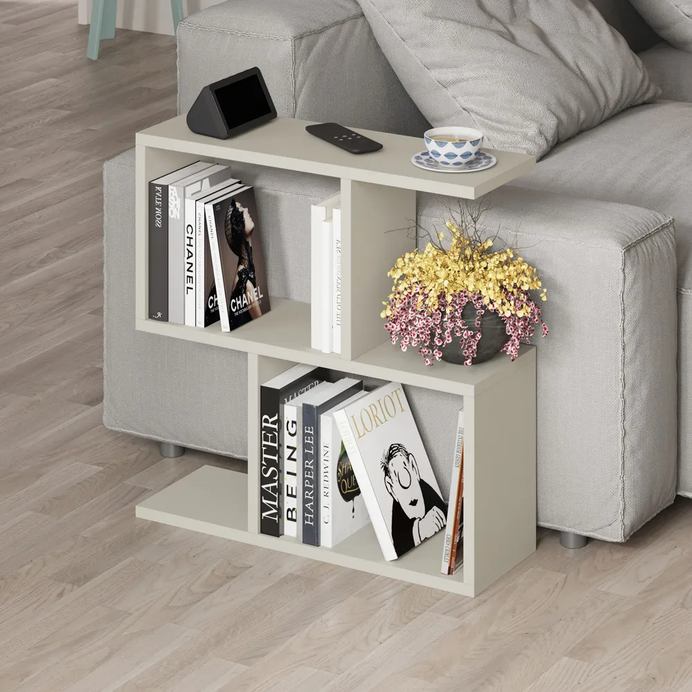 Homemania Sandstone Coffee Table with Storage - Cream