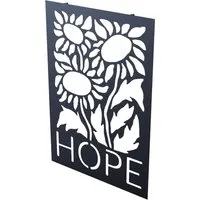 Hope Geometric Wall Art - Black, Metal