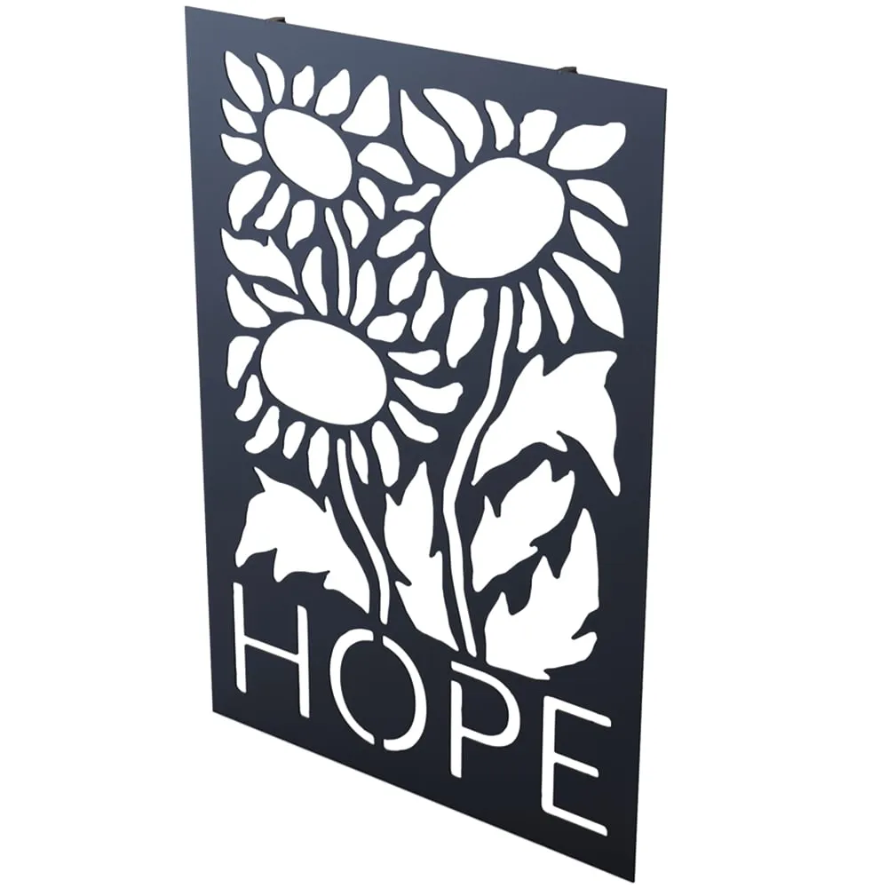 Hope Geometric Wall Art - Black, Metal image