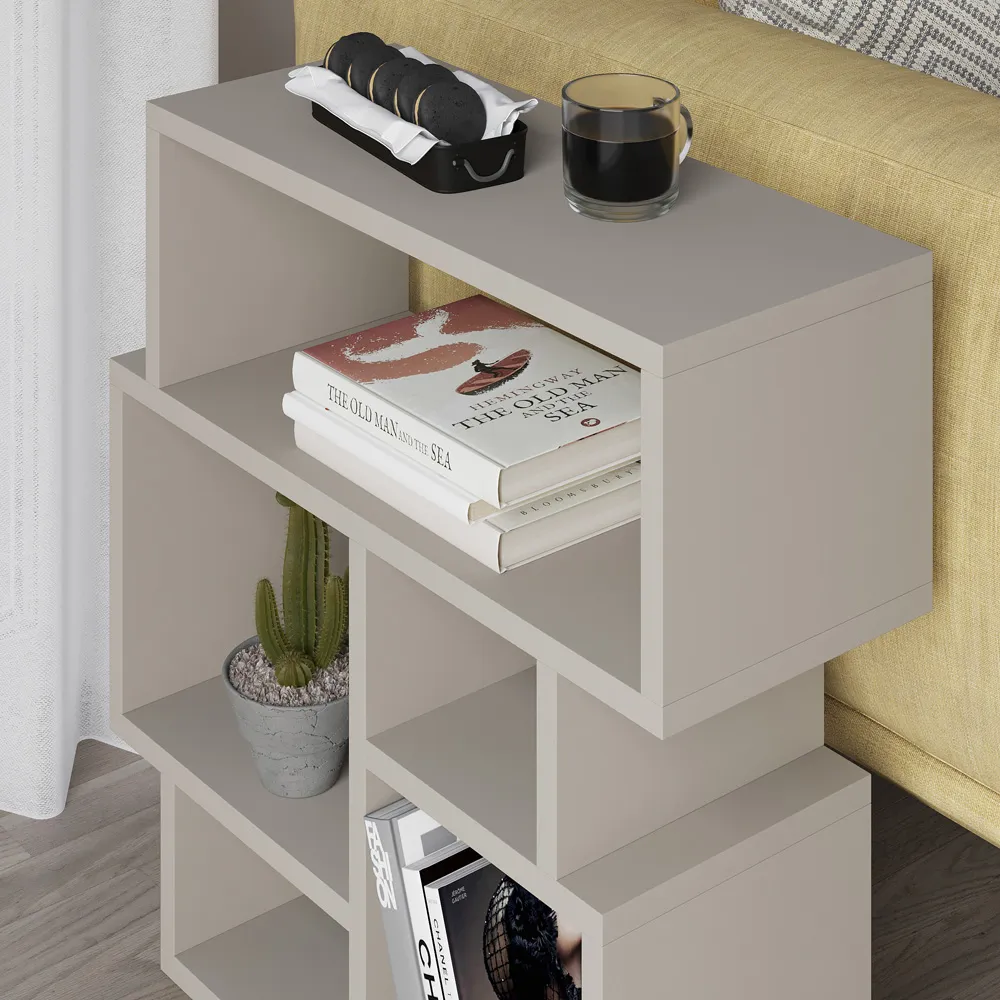 Karma 5 Compartment Side Table - Sandstone