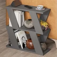 Lazena 2 Shelf Side Table - Anthracite