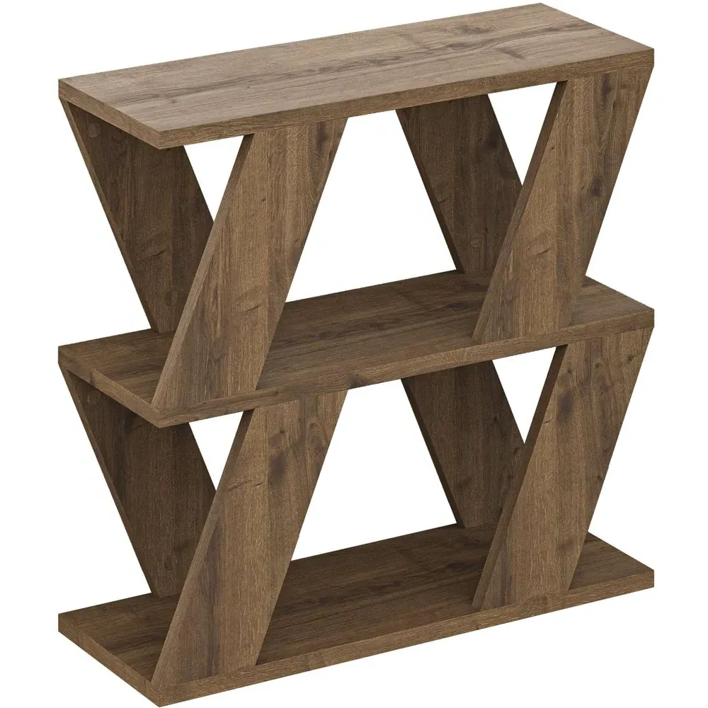 Lazena 2 Shelf Side Table - Dark Oak