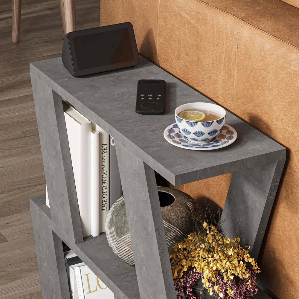 Lazena 2 Shelf Side Table - Grey