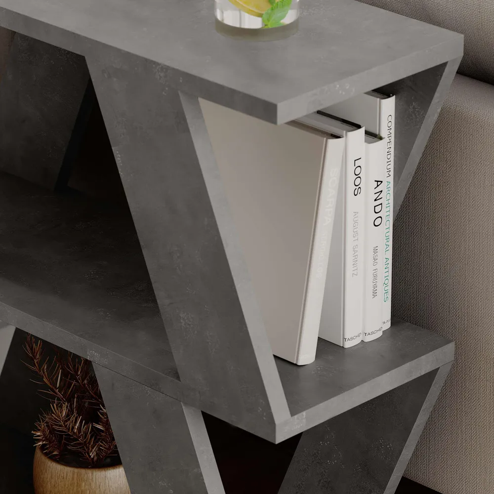 Lazena 2 Shelf Side Table - Grey