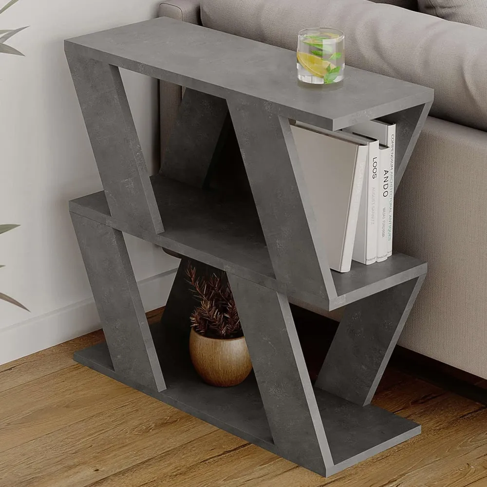 Lazena 2 Shelf Side Table - Grey