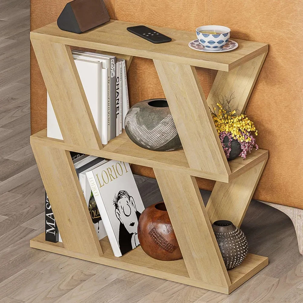 Lazena 2 Shelf Side Table - Oak