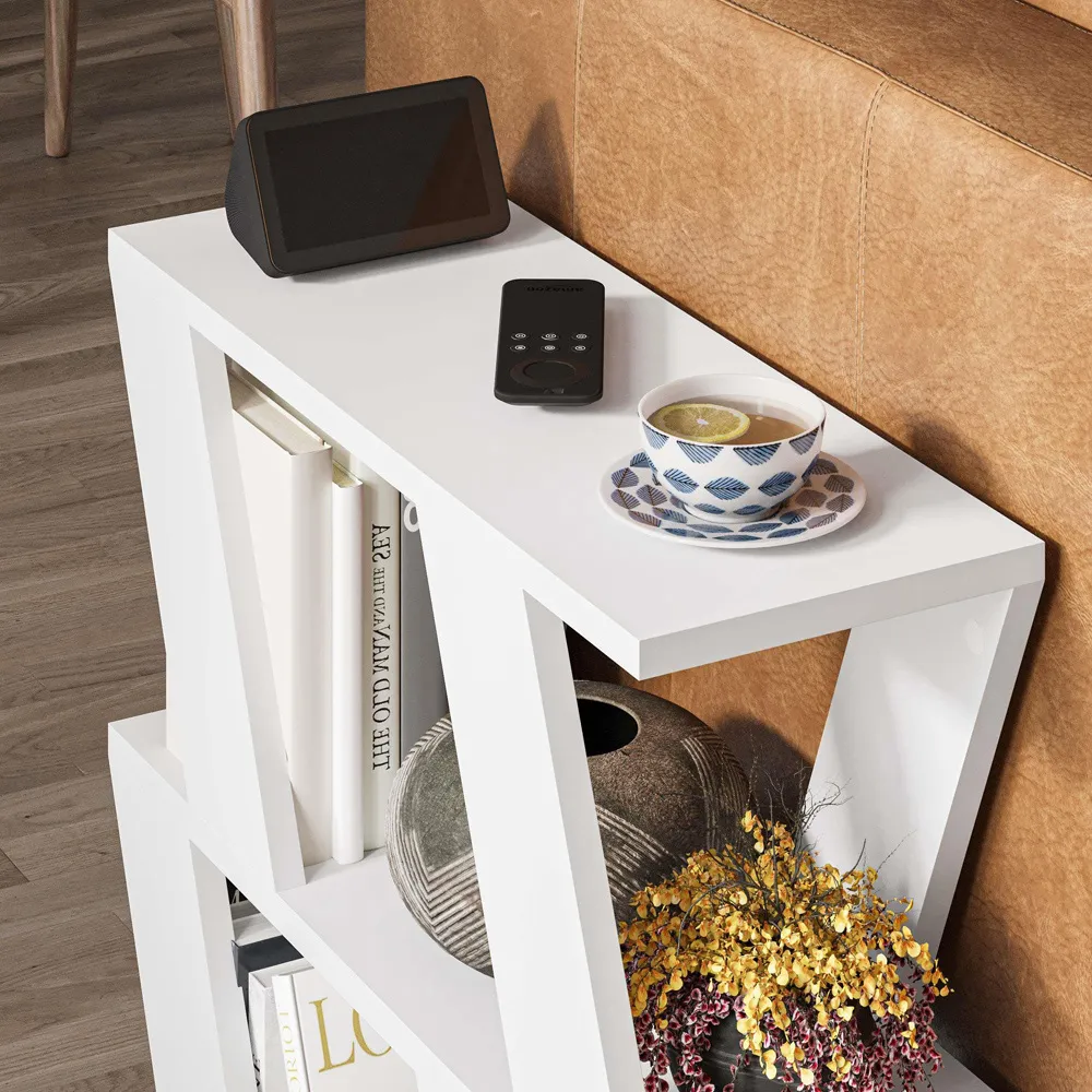 Lazena 2 Shelf Side Table - White