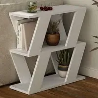 Lazena 2 Shelf Side Table - White