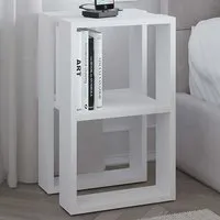 Lonie Single Shelf Bedside Table - White